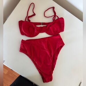 Haight Revolve Red Bikini Set Sz: Small